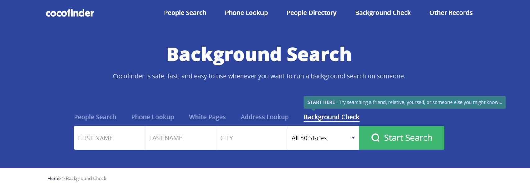 Background Check on cocofinder