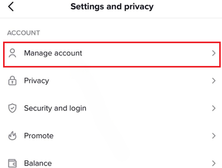 Manage accounts on Tik Tok