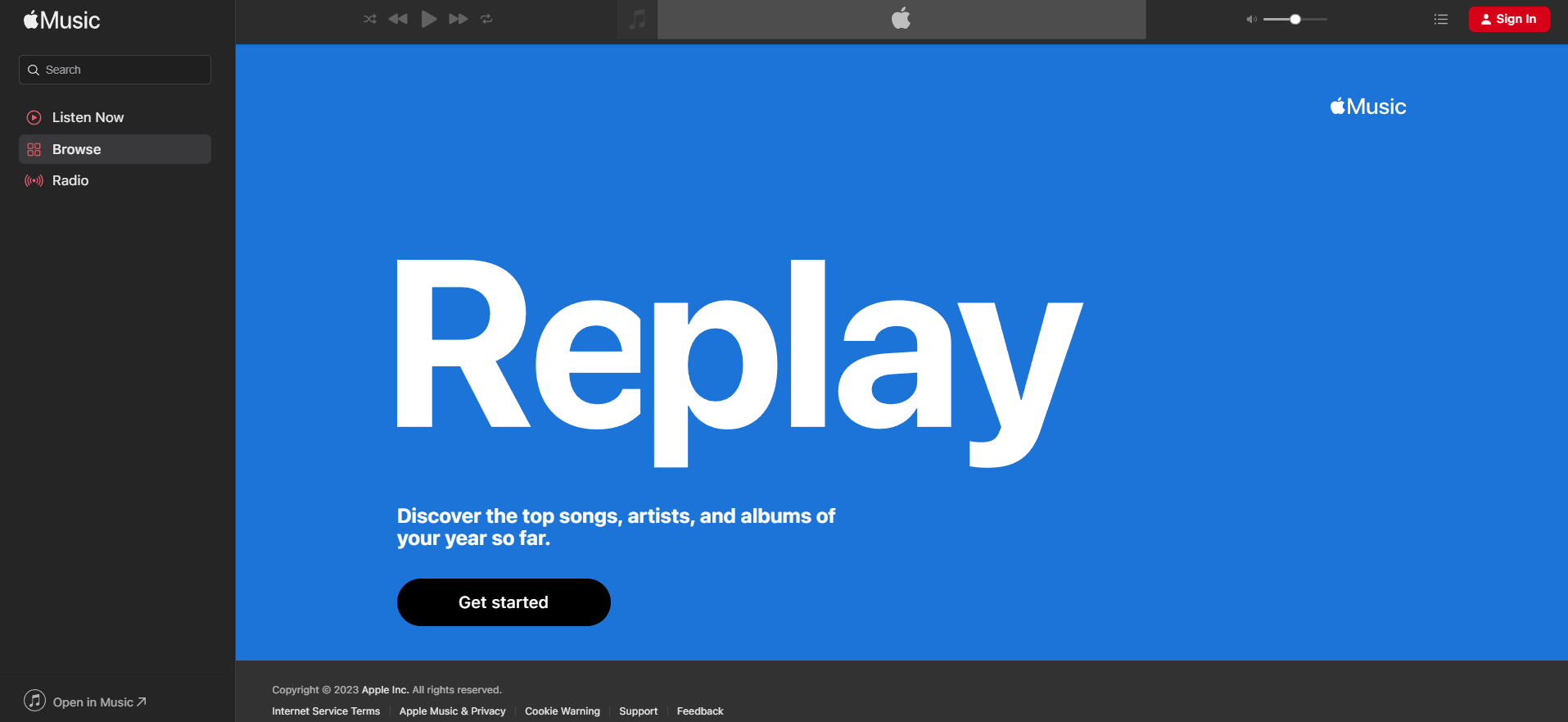 Apple Music Replay Stats in a Browser