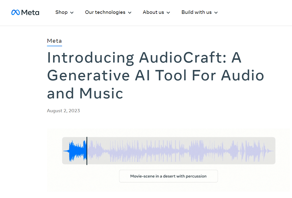 audiocraft meta AI