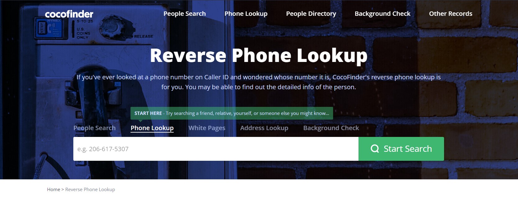 Reverse Phone Lookup on cocofinder