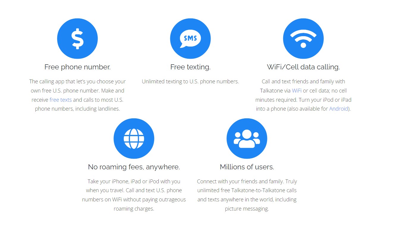 Features of Talkatone