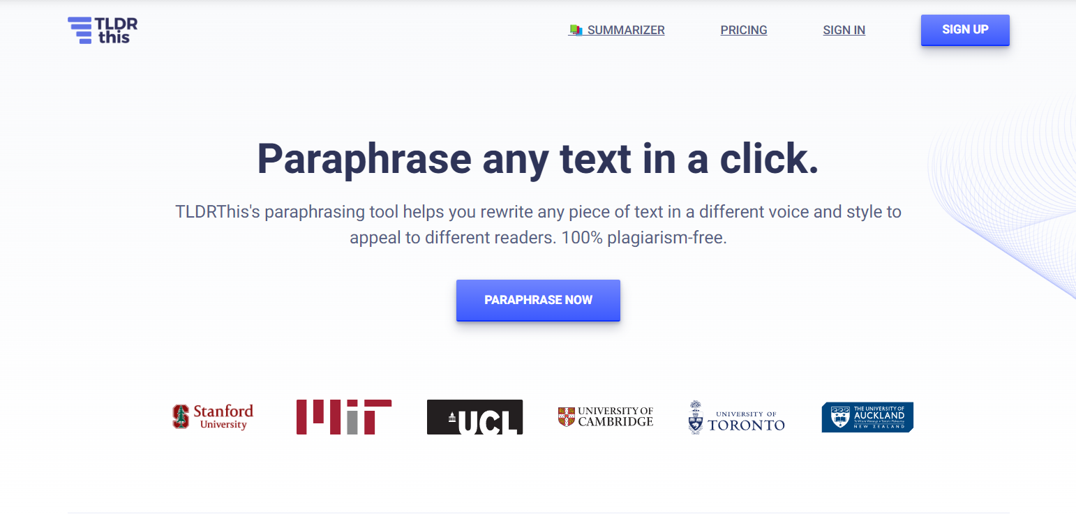 TLDRThis Paraphrasing Tool