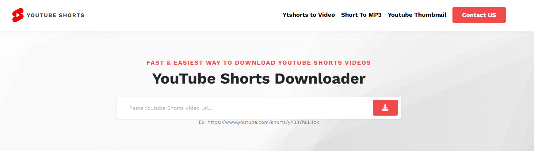 Yt Shorts Video Downloader