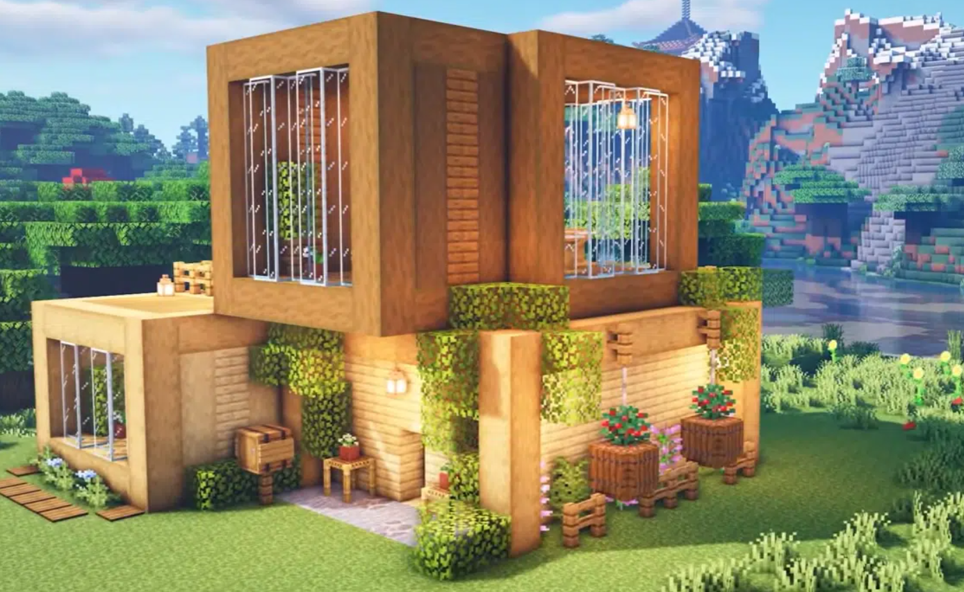 Wooden Modern House minecraft