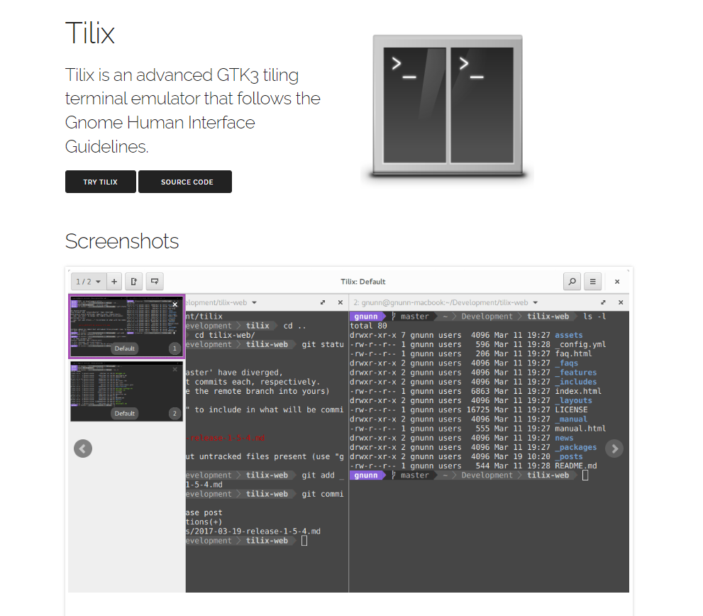 Tilix Terminal Emulator