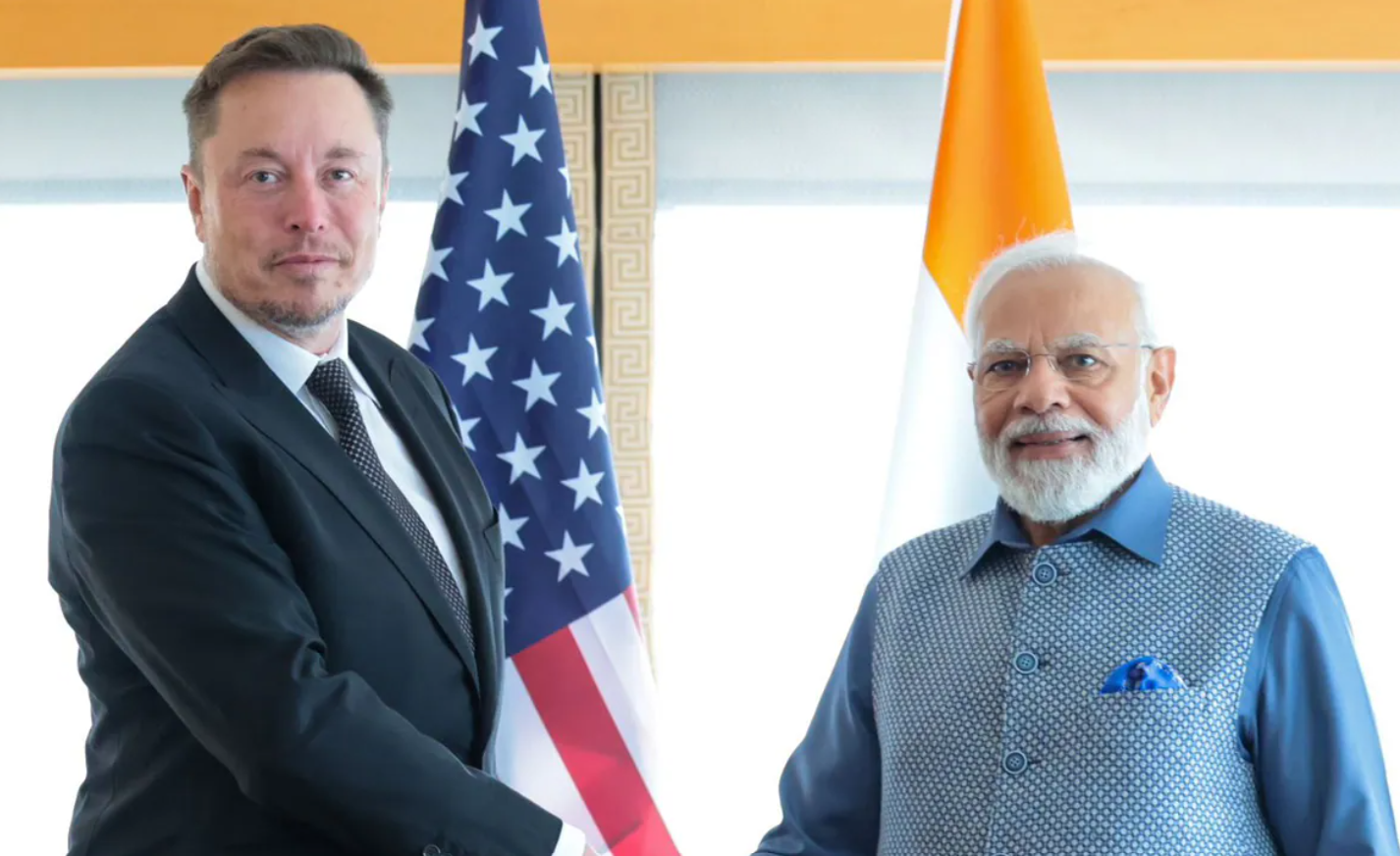 Elon Musk and Narendra Modi on Tesla in India