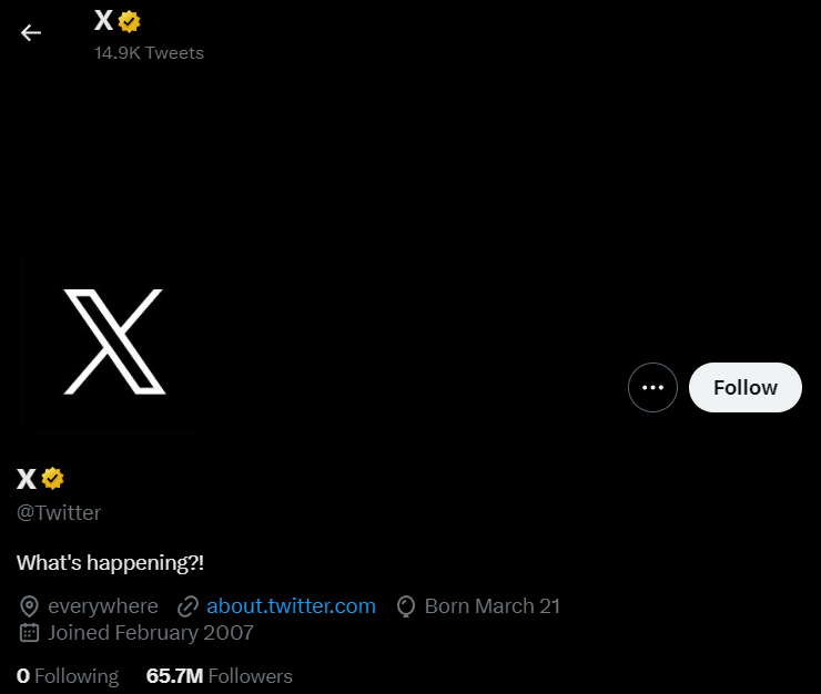 twitter logo change to X