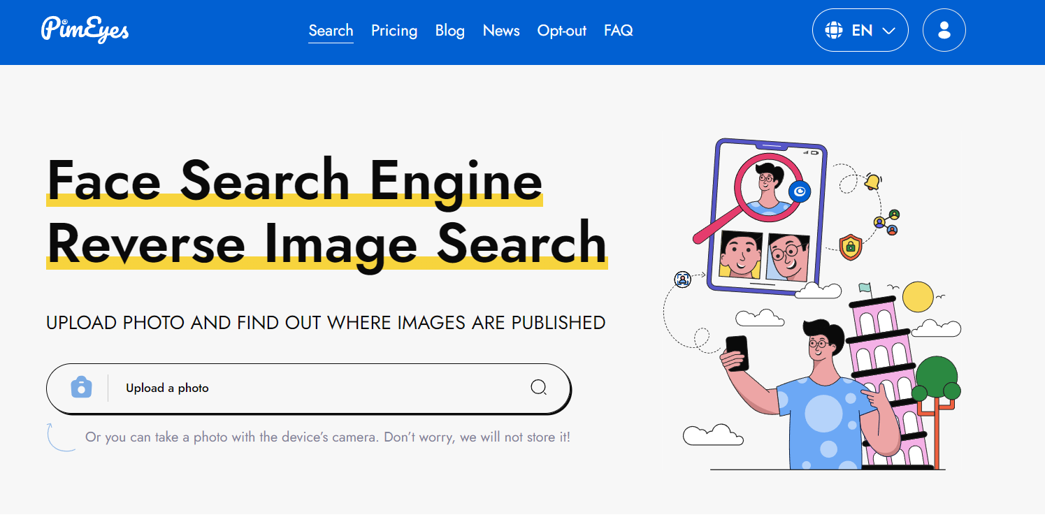 PimEyes facial recognition search