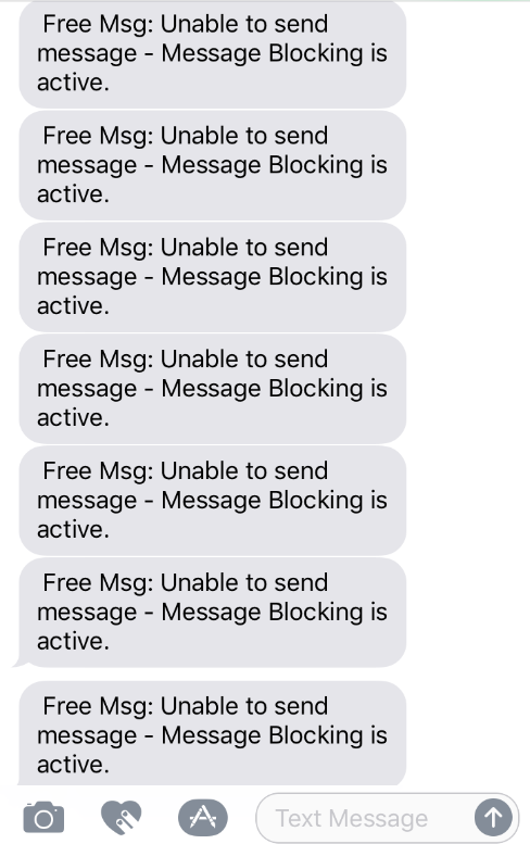 Message Blocking is Active