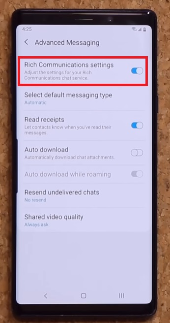 Enable RCS Messages on Samsung