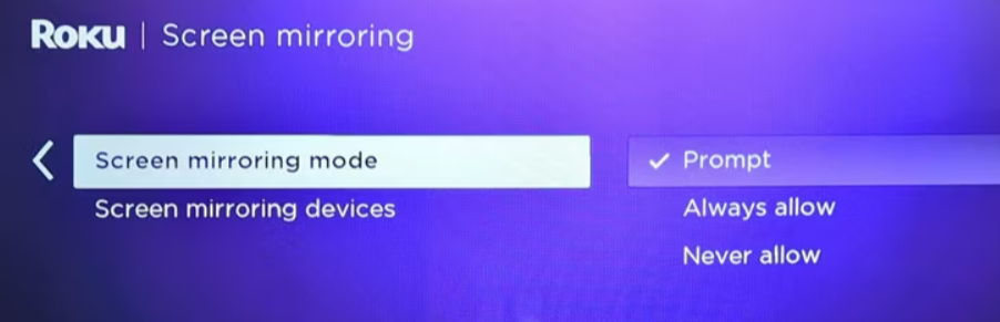 Screen Mirror on Roku