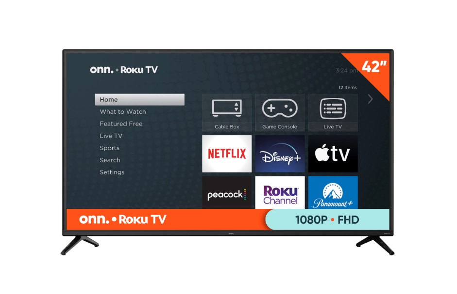 onn. 42” Class FHD (1080P) LED Roku Smart TV